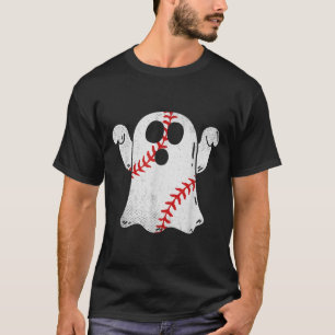 Fun Halloween Costume Baseball Ghost Baseball Love T-Shirt