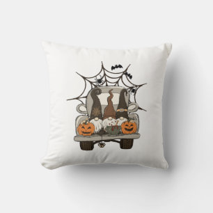 Fun Halloween Designs Halloween Gnomes on a Throw Pillow