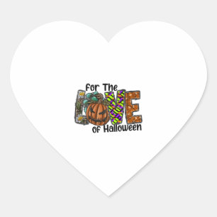 Fun Halloween Designs Hippie Halloween Retro Heart Sticker
