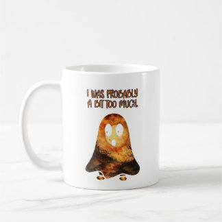 Fun Halloween Ghost Admitting to being Too Much Coffee Mug