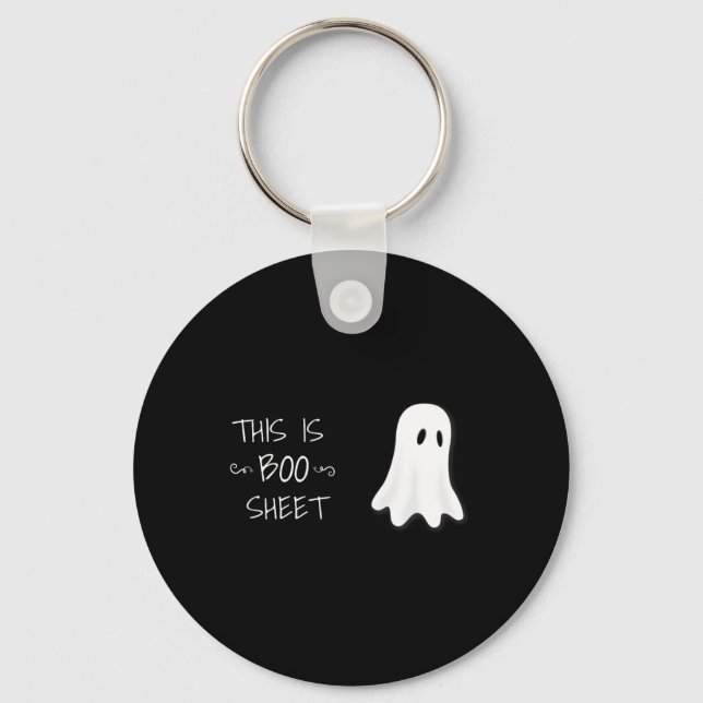 Fun Halloween Ghost This Is Boo Sheet  Keychain (Front)