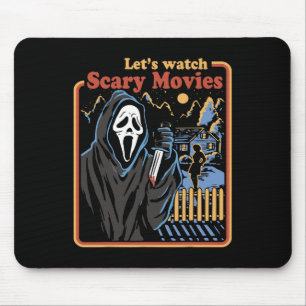 Fun Halloween Let’S Watch Horror Movies Ghost Mouse Pad