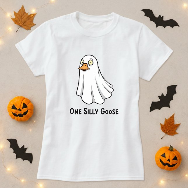 Fun Halloween  One Silly Goose Tee;  Ghost Costume T-Shirt (Creator Uploaded)