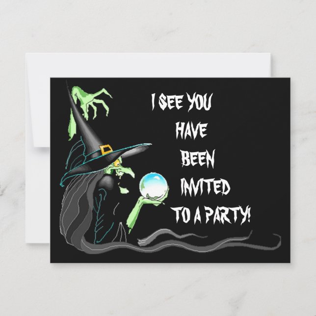 FUN HALLOWEEN PARTY INVITATION ~ EZ TO CUSTOMIZE! (Front)