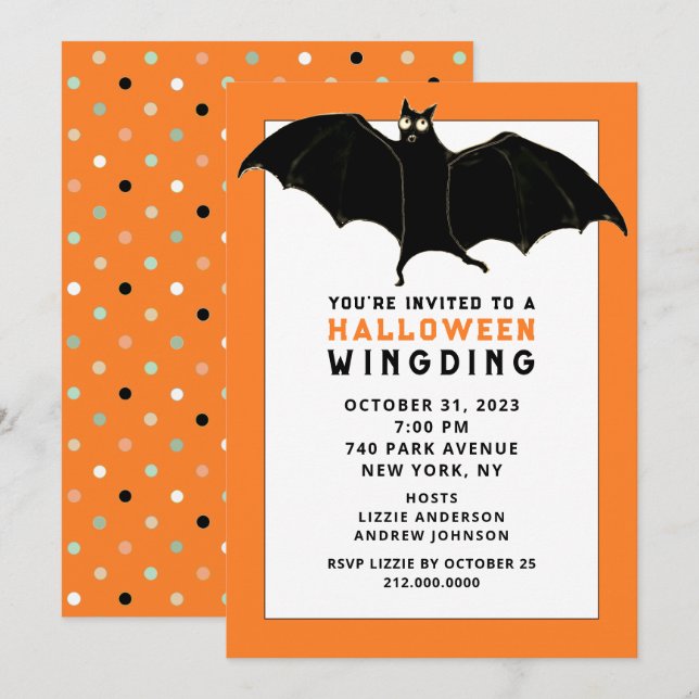 Fun Halloween Party Invitations (Front/Back)