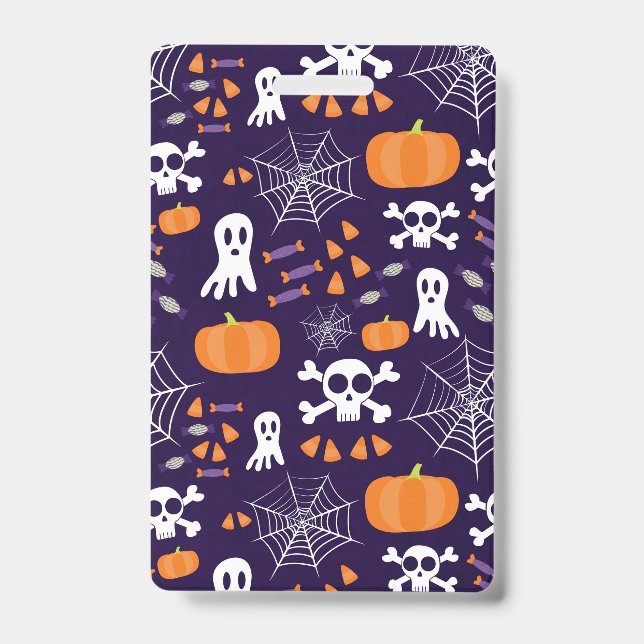Fun Halloween Pattern Badge (Front)