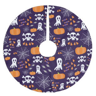 Fun Halloween Pattern Brushed Polyester Tree Skirt