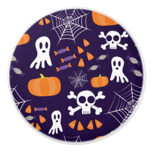 Fun Halloween Pattern Ceramic Knob