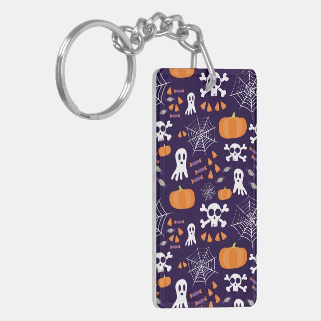 Fun Halloween Pattern Keychain (Front Left)
