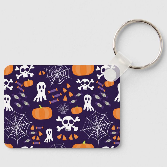 Fun Halloween Pattern Keychain (Front)