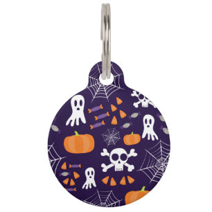 Fun Halloween Pattern Pet Tag