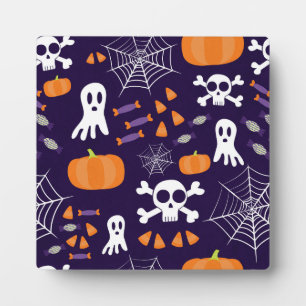 Fun Halloween Pattern Plaque