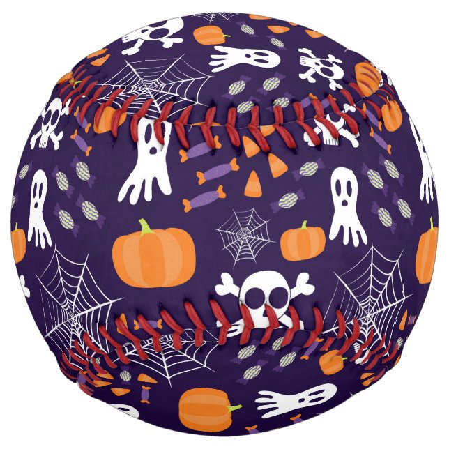 Fun Halloween Pattern Softball (Front)