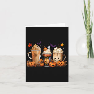 Fun Halloween Pumpkin Spice Latte Coffee Fall Wome Card