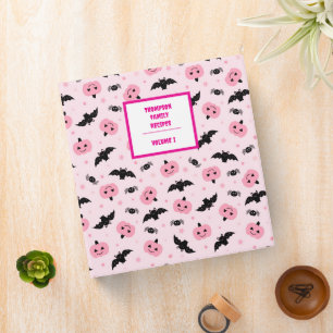 Fun Halloween Pumpkins and Bat Pattern  Binder