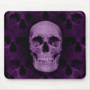 Fun Halloween purple skull spooky desk decor Mouse Pad