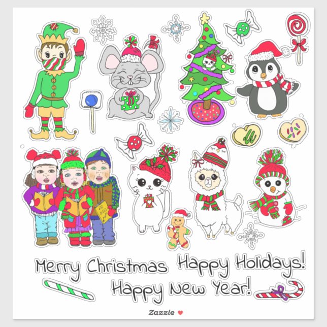 Fun Hand drawn Christmas Festive (Sheet)