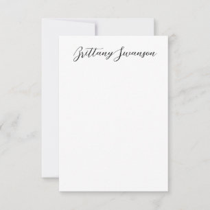 Fun Hand-written style Name in Black and White Card