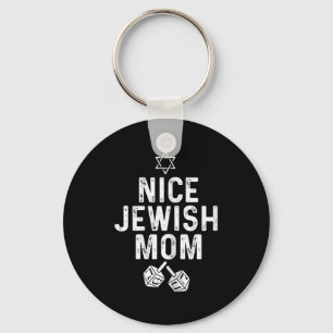 Fun Hanukkah Dreidel Star For Nice Jewish Mom  Keychain