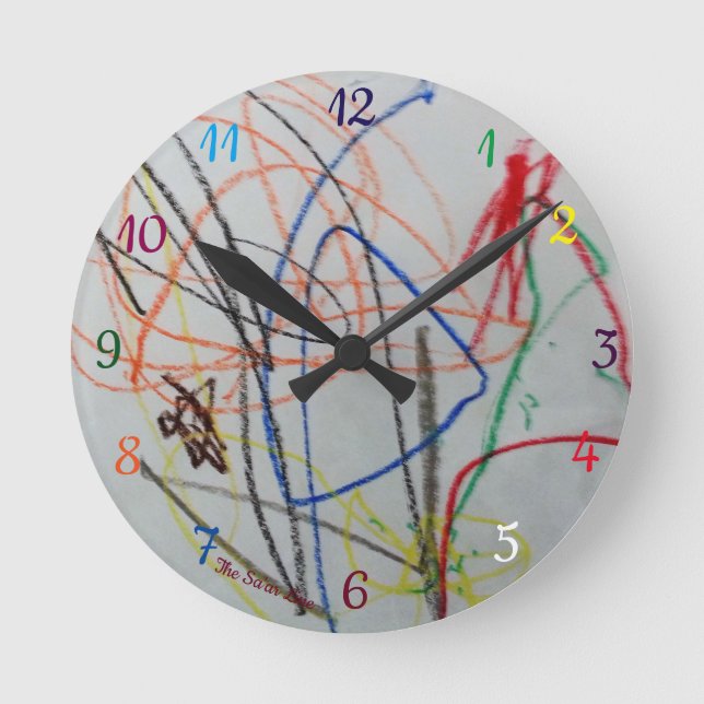 fun happy colourful clock (Front)