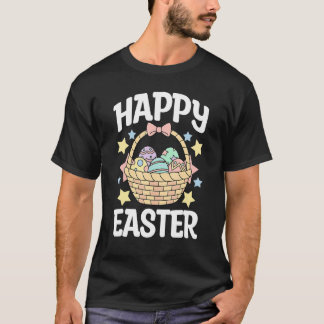 Fun Happy Easter Egg Basket Spring Men Women Boys  T-Shirt