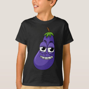 Fun Happy Eggplant Designs For Fruit Vegetable Veg T-Shirt