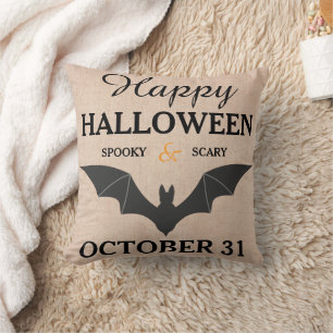 Fun Happy Halloween October 31st Throw Pillow