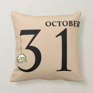 Fun Happy Halloween October 31st Throw Pillow