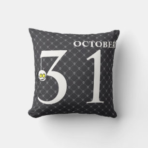 Fun Happy Halloween October 31st Throw Pillow