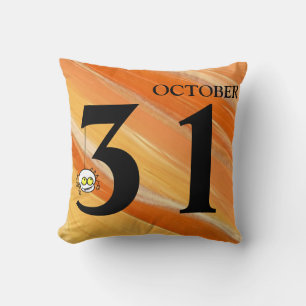 Fun Happy Halloween October 31st Throw Pillow