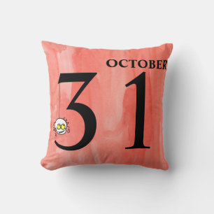 Fun Happy Halloween October 31st Throw Pillow