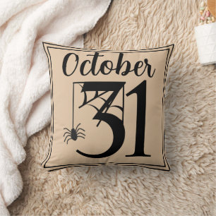 Fun Happy Halloween October 31st Throw Pillow