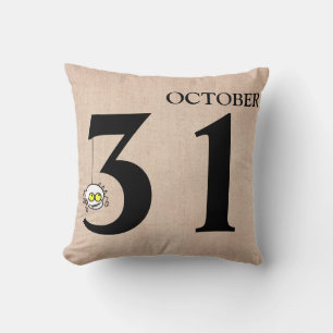 Fun Happy Halloween October 31st Throw Pillow