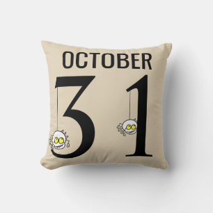 Fun Happy Halloween October 31st Throw Pillow