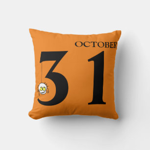 Fun Happy Halloween October 31st Throw Pillow