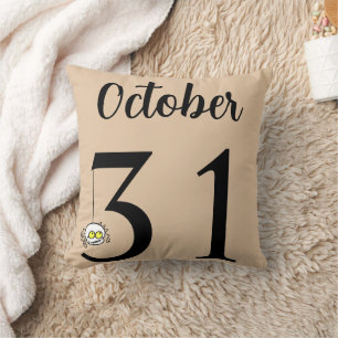 Fun Happy Halloween October 31st Throw Pillow