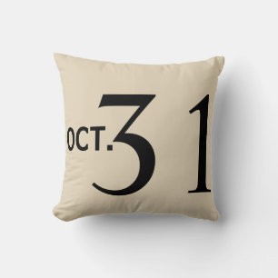 Fun Happy Halloween October 31st Throw Pillow