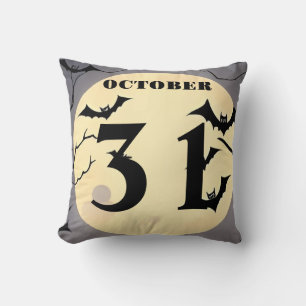 Fun Happy Halloween October 31st Throw Pillow