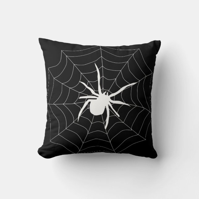 Fun Happy Halloween Throw Pillow (Front)
