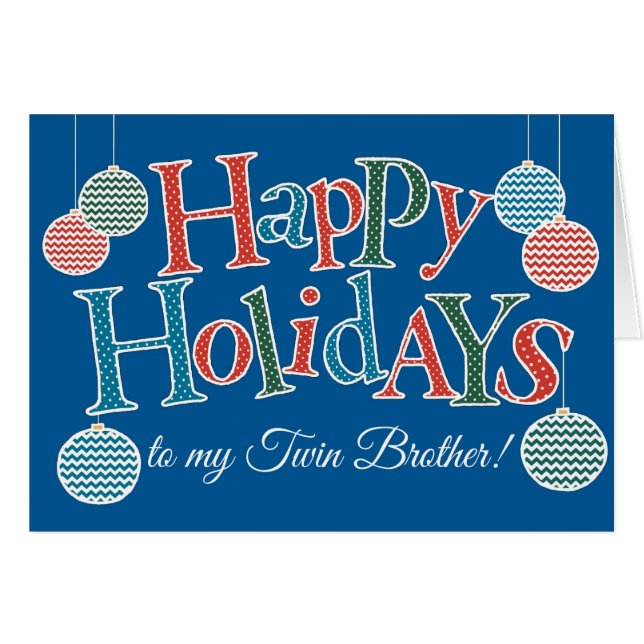 Fun Happy Holidays, pour Twin Brother Baubles (Devant horizontal)