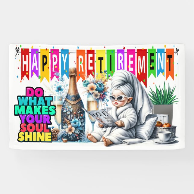 FUN HAPPY RETIREMENT  BANNER (Horizontal)