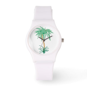 Fun Hawaiian Palm Tree Cartoon Sporty Watch