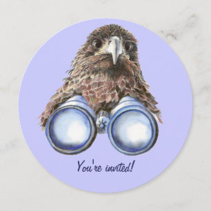 Fun Hawk Bird watching Birthday Invite