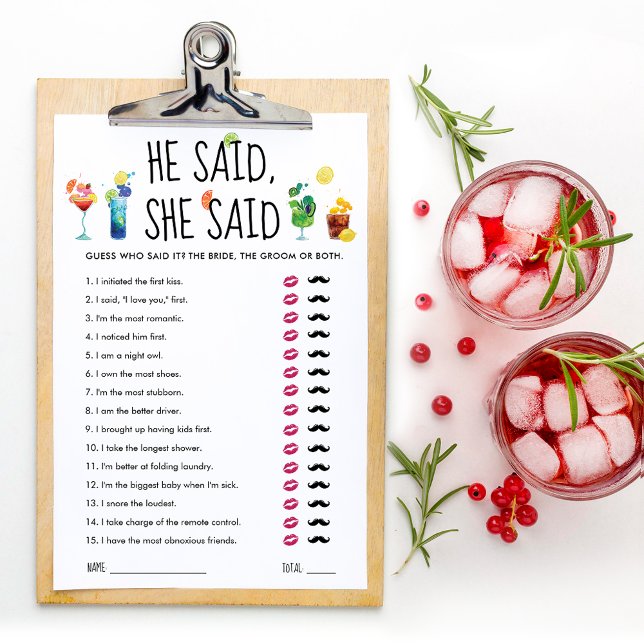 Fun He Said, She Said Game Card (Creator Uploaded)