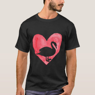 Fun Heart Goose Duck Bird Lover Animal Valentines T-Shirt