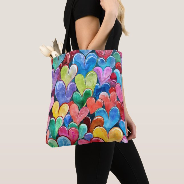 Fun Heart Pattern  Tote Bag (Close Up)