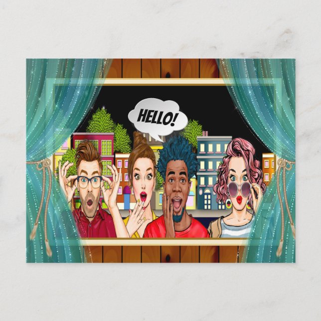 FUN HELLO Postcard (Front)