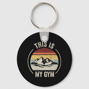 Fun Hiking Retro Vintage Mountain Climbing Hiker Keychain