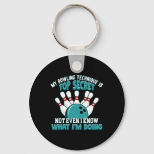 Fun Hilarious Bowler Joke Humour Funny Bowling Des Keychain