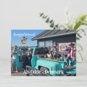 Fun HillBilly Grill Danemark Carte de voeux!